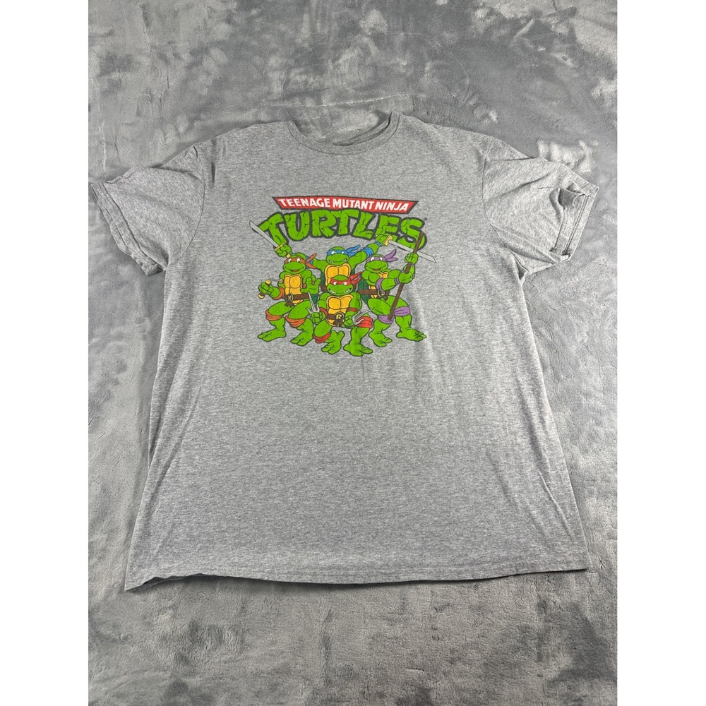 Nickelodeon Teenage Mutant Ninja Turtles TMNT Gray Graphic T-Shirt Kids Large